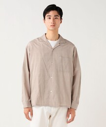 BEAMS HEART | コットン レーヨン シャドー チェック オープン カラー シャツ(シャツ/ブラウス)