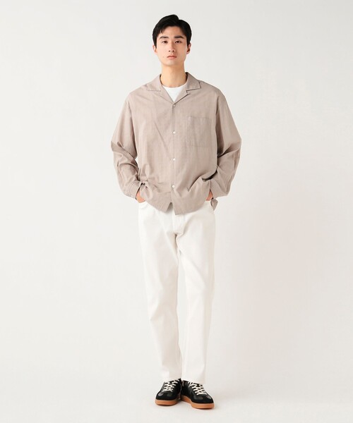 BEAMS HEART(ビームスハート)の「コットン レーヨン シャドー チェック オープン カラー シャツ(シャツ/ブラウス・メンズ・ベージュ/ブラック・SMALL/MEDIUM/LARGE)」の20枚目の写真