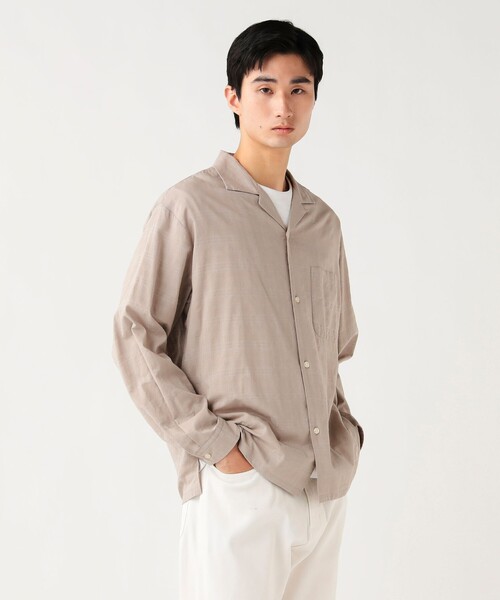 BEAMS HEART(ビームスハート)の「コットン レーヨン シャドー チェック オープン カラー シャツ(シャツ/ブラウス・メンズ・ベージュ/ブラック・SMALL/MEDIUM/LARGE)」の22枚目の写真