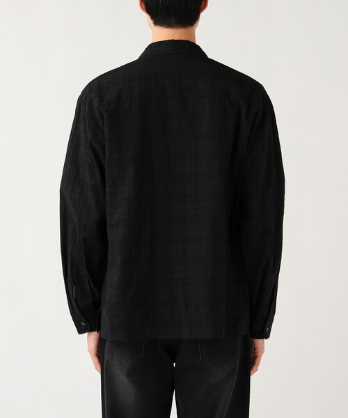 BEAMS HEART(ビームスハート)の「コットン レーヨン シャドー チェック オープン カラー シャツ(シャツ/ブラウス・メンズ・ベージュ/ブラック・SMALL/MEDIUM/LARGE)」の5枚目の写真