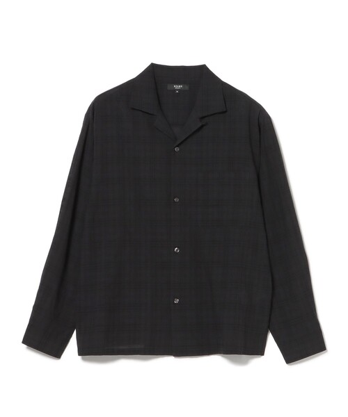 BEAMS HEART(ビームスハート)の「コットン レーヨン シャドー チェック オープン カラー シャツ(シャツ/ブラウス・メンズ・ベージュ/ブラック・SMALL/MEDIUM/LARGE)」の8枚目の写真