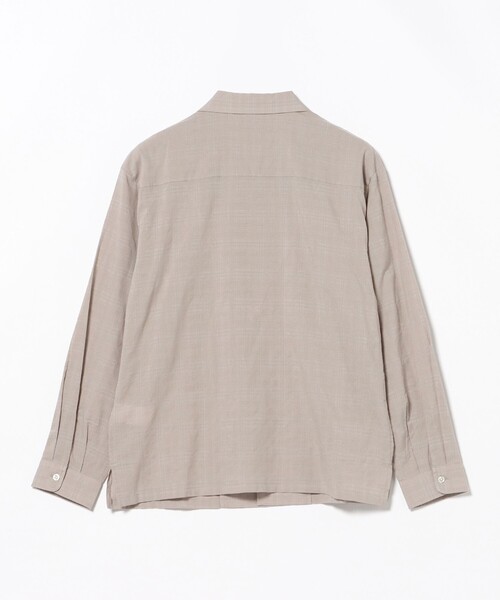 BEAMS HEART(ビームスハート)の「コットン レーヨン シャドー チェック オープン カラー シャツ(シャツ/ブラウス・メンズ・ベージュ/ブラック・SMALL/MEDIUM/LARGE)」の14枚目の写真
