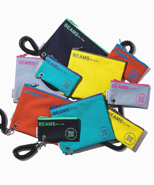 bpr BEAMS（ビーピーアール ビームス ）の「bPr BEAMS / ターポリン ロゴ ポーチ XS（ポーチ・レディース・イエロー/テラコッタ/サックスブルー/グレー/ネイビー・ONE SIZE）」の9枚目の写真