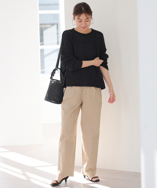 JOURNAL STANDARD relume（ジャーナルスタンダード　レリューム）の「《追加》テープヤーンルーズプルオーバー（ニット/セーター・レディース・ホワイト/ブラック/サックスブルー・FREE）」の11枚目の写真