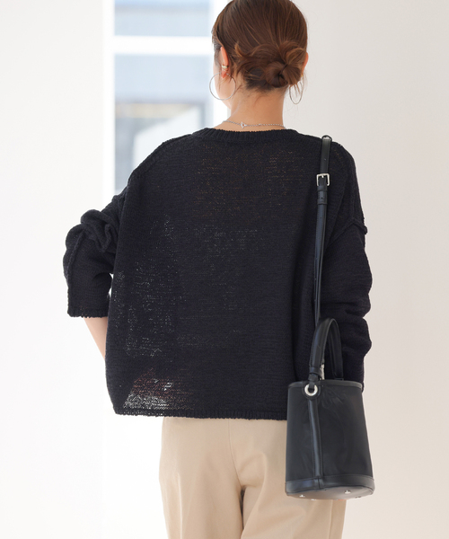 JOURNAL STANDARD relume（ジャーナルスタンダード　レリューム）の「《追加》テープヤーンルーズプルオーバー（ニット/セーター・レディース・ホワイト/ブラック/サックスブルー・FREE）」の17枚目の写真