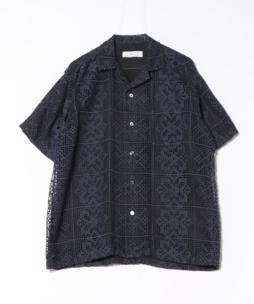 TOGA VIRILIS（トーガ ビリリース）の「TOGA VIRILIS Embroidery S/S shirt（シャツ/ブラウス・メンズ・ネイビー/ベージュ・46）」の8枚目の写真