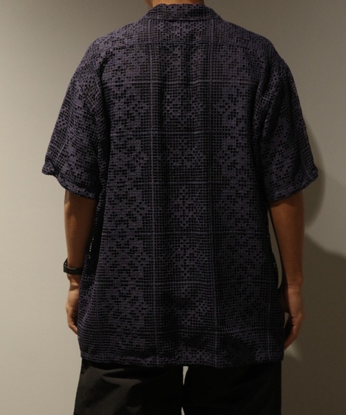 TOGA VIRILIS（トーガ ビリリース）の「TOGA VIRILIS Embroidery S/S shirt（シャツ/ブラウス・メンズ・ネイビー/ベージュ・46）」の4枚目の写真