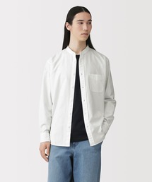 無印良品 | 紳士　洗いざらしオックススタンドカラー長袖シャツ(シャツ/ブラウス)