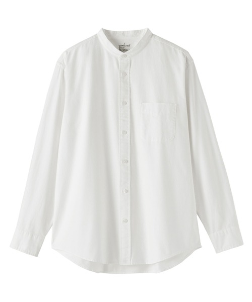 無印良品（ムジルシリョウヒン）の「紳士　洗いざらしオックススタンドカラー長袖シャツ（シャツ/ブラウス・メンズ・ブルー系/ダークグレー/ダークネイビー/ホワイト・M/S/XL/L）」の10枚目の写真