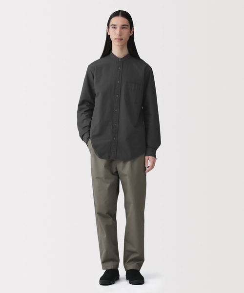 無印良品（ムジルシリョウヒン）の「紳士　洗いざらしオックススタンドカラー長袖シャツ（シャツ/ブラウス・メンズ・ブルー系/ダークグレー/ダークネイビー/ホワイト・M/S/XL/L）」の13枚目の写真