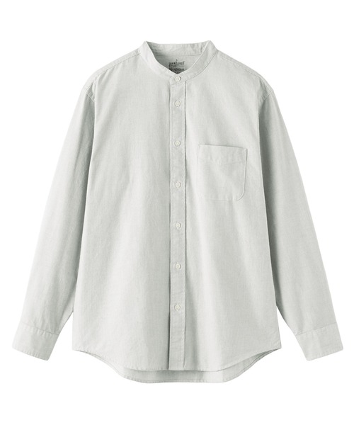 無印良品（ムジルシリョウヒン）の「紳士　洗いざらしオックススタンドカラー長袖シャツ（シャツ/ブラウス・メンズ・ブルー系/ダークグレー/ダークネイビー/ホワイト・M/S/XL/L）」の17枚目の写真