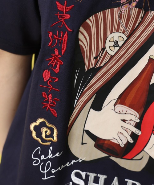 CORPUS SELECT(コーパストーキョー)の「【YOIDORE/酔いどれ】東洲斎写楽コラボ 半袖 Tシャツ(Tシャツ/カットソー・メンズ・ホワイト/ネイビー/ブラック・XL/L/M)」の15枚目の写真
