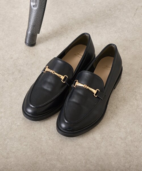 Jena espace merveilleux（ジェナ　エスパスメルヴェイユ）の「ビットローファー（その他シューズ・レディース・ブラック/ベージュ・MEDIUM/LARGE）」の4枚目の写真