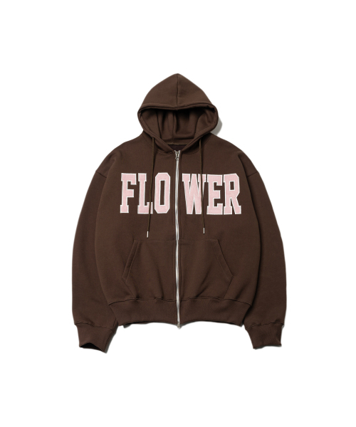 HAVISM(ヘビズム)の「FLOWER ZIP UP HOOD(10COLOR)(パーカー・レディース・ブラック/ヘザーグレー/ネイビー系/Wine/チャコール/ブラウン/ライトグレー/オートミール/ネイビー/グレー・FREE)」の19枚目の写真