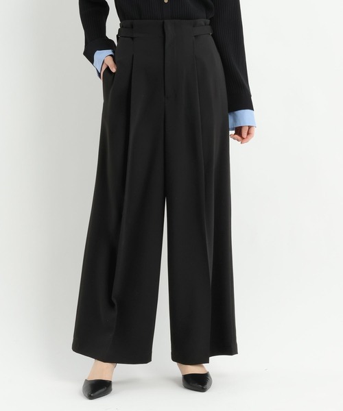 Andemiu（アンデミュウ）の「サイドベルトストレートパンツ640816（スラックス・レディース・ブラック/アイボリー/ライトグレー・SMALL/MEDIUM）」の20枚目の写真