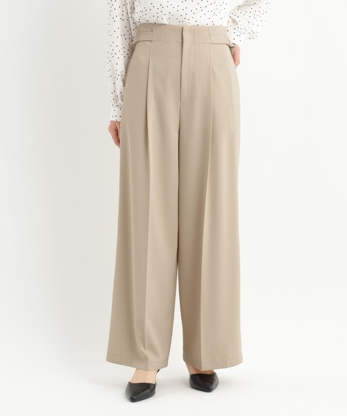 Andemiu（アンデミュウ）の「サイドベルトストレートパンツ640816（スラックス・レディース・ブラック/アイボリー/ライトグレー・SMALL/MEDIUM）」の12枚目の写真