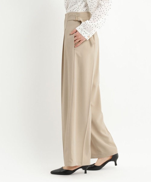 Andemiu（アンデミュウ）の「サイドベルトストレートパンツ640816（スラックス・レディース・ブラック/アイボリー/ライトグレー・SMALL/MEDIUM）」の13枚目の写真