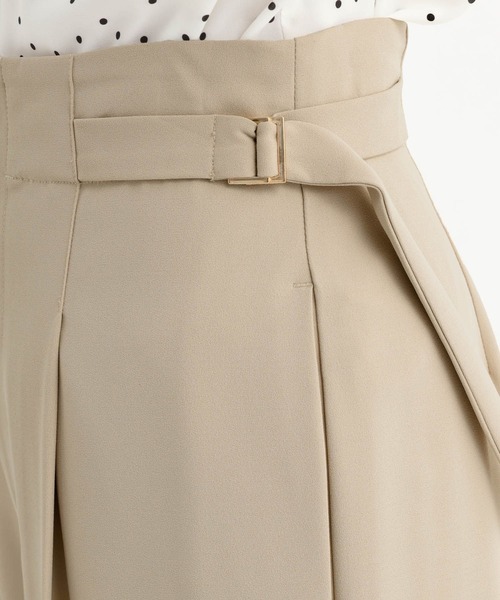 Andemiu（アンデミュウ）の「サイドベルトストレートパンツ640816（スラックス・レディース・ブラック/アイボリー/ライトグレー・SMALL/MEDIUM）」の7枚目の写真