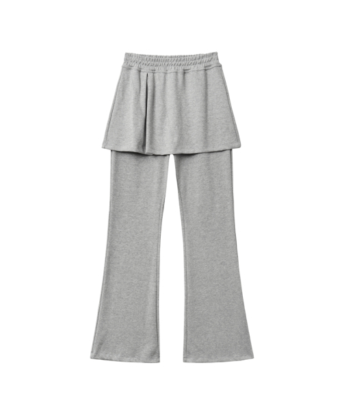RENSE（レンセ）の「Pintuck Skirt Pants Melange Gray（スウェットパンツ・レディース・その他・OS）」の3枚目の写真