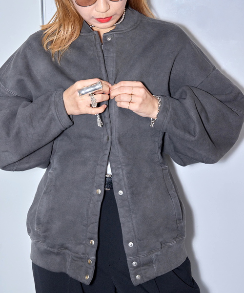 SEEALL（シーオール）の「SEEALL 別注 ERGONOMIC SNAP CARDIGAN [BLACK]：スウェット（スウェット・レディース・ブラック・FREE）」の11枚目の写真