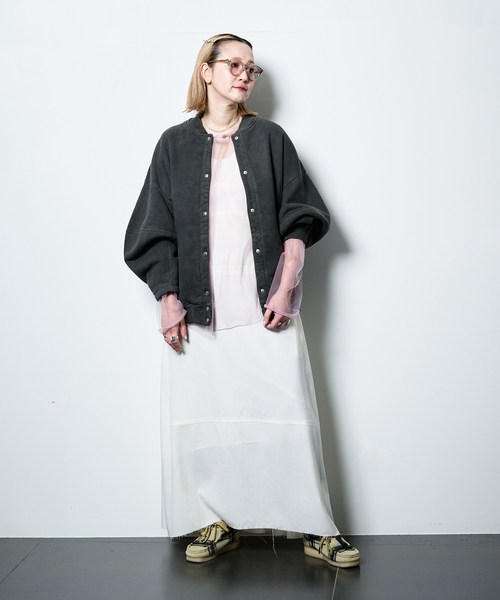 SEEALL（シーオール）の「SEEALL 別注 ERGONOMIC SNAP CARDIGAN [BLACK]：スウェット（スウェット・レディース・ブラック・FREE）」の13枚目の写真