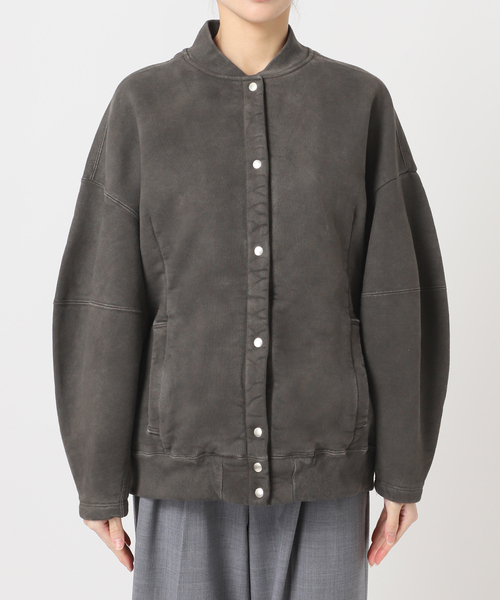 SEEALL（シーオール）の「SEEALL 別注 ERGONOMIC SNAP CARDIGAN [BLACK]：スウェット（スウェット・レディース・ブラック・FREE）」の2枚目の写真