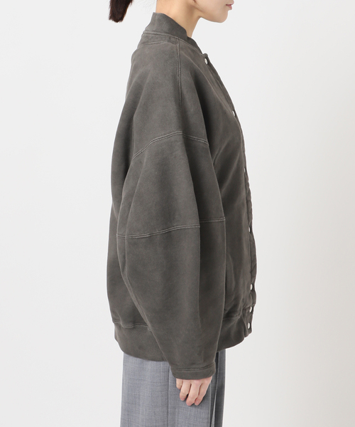SEEALL（シーオール）の「SEEALL 別注 ERGONOMIC SNAP CARDIGAN [BLACK]：スウェット（スウェット・レディース・ブラック・FREE）」の5枚目の写真