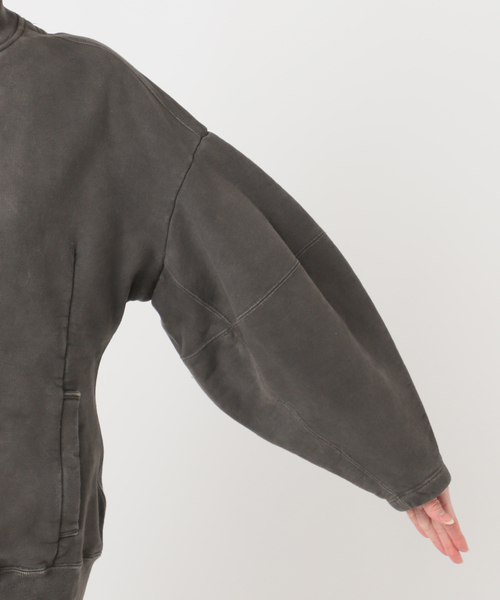 SEEALL（シーオール）の「SEEALL 別注 ERGONOMIC SNAP CARDIGAN [BLACK]：スウェット（スウェット・レディース・ブラック・FREE）」の6枚目の写真
