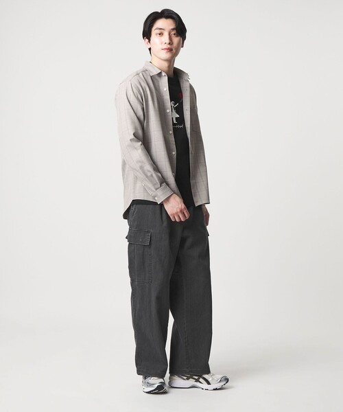 A DAY IN THE LIFE UNITED ARROWS(アデイインザライフユナイテッドアローズ)の「グレンチェック レギュラーカラーシャツ<A DAY IN THE LIFE>(シャツ/ブラウス・メンズ・ライトグレー/オリーブ・L/M)」の7枚目の写真