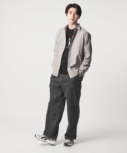 A DAY IN THE LIFE UNITED ARROWS(アデイインザライフユナイテッドアローズ)の「グレンチェック レギュラーカラーシャツ<A DAY IN THE LIFE>(シャツ/ブラウス・メンズ・ライトグレー/オリーブ・L/M)」の8枚目の写真