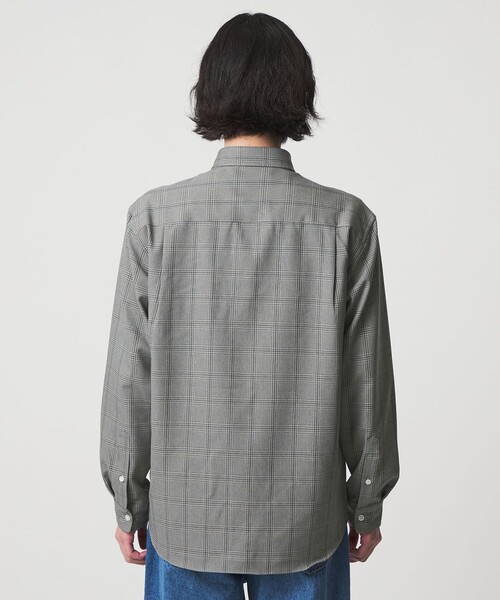 A DAY IN THE LIFE UNITED ARROWS(アデイインザライフユナイテッドアローズ)の「グレンチェック レギュラーカラーシャツ<A DAY IN THE LIFE>(シャツ/ブラウス・メンズ・ライトグレー/オリーブ・L/M)」の11枚目の写真