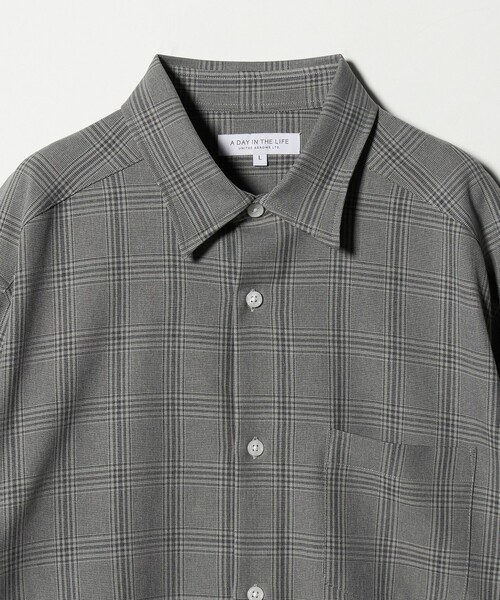 A DAY IN THE LIFE UNITED ARROWS(アデイインザライフユナイテッドアローズ)の「グレンチェック レギュラーカラーシャツ<A DAY IN THE LIFE>(シャツ/ブラウス・メンズ・ライトグレー/オリーブ・L/M)」の14枚目の写真