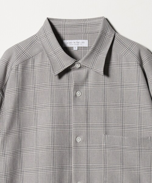A DAY IN THE LIFE UNITED ARROWS(アデイインザライフユナイテッドアローズ)の「グレンチェック レギュラーカラーシャツ<A DAY IN THE LIFE>(シャツ/ブラウス・メンズ・ライトグレー/オリーブ・L/M)」の20枚目の写真