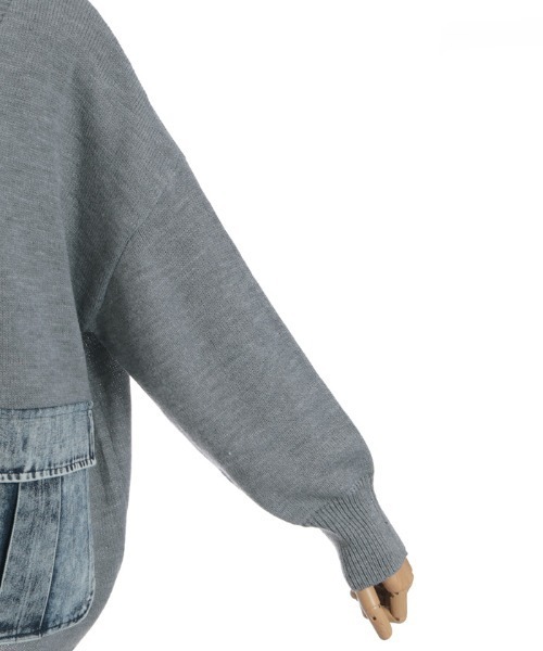 axes femme（アクシーズファム）の「デニムポケットカーディガン（カーディガン/ボレロ・レディース・グレー/ベージュ/ホワイト・FREE）」の12枚目の写真