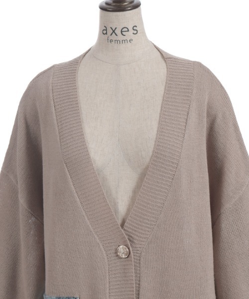 axes femme（アクシーズファム）の「デニムポケットカーディガン（カーディガン/ボレロ・レディース・グレー/ベージュ/ホワイト・FREE）」の16枚目の写真