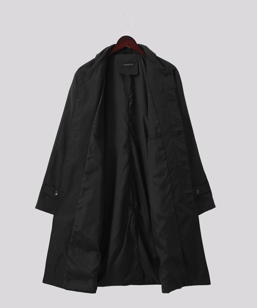 Cloudstyle(クラウドスタイル)の「【Cloudstyle】シンプル 無地 ロングステンカラーコート(ステンカラーコート・メンズ・ブラック・SMALL/MEDIUM/LARGE/X-LARGE)」の2枚目の写真