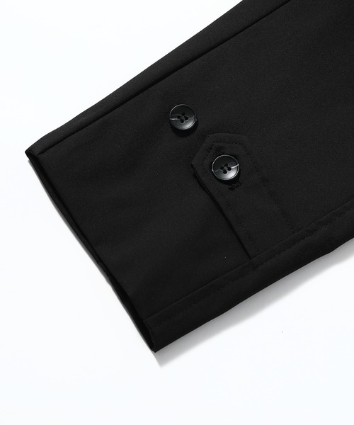 Cloudstyle(クラウドスタイル)の「【Cloudstyle】シンプル 無地 ロングステンカラーコート(ステンカラーコート・メンズ・ブラック・SMALL/MEDIUM/LARGE/X-LARGE)」の10枚目の写真