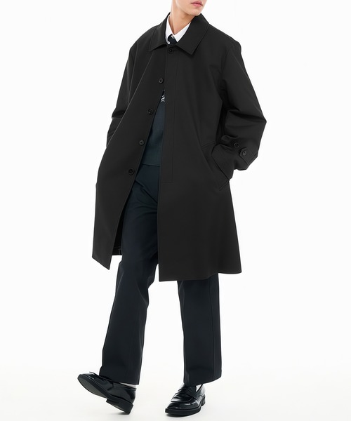 Cloudstyle(クラウドスタイル)の「【Cloudstyle】シンプル 無地 ロングステンカラーコート(ステンカラーコート・メンズ・ブラック・SMALL/MEDIUM/LARGE/X-LARGE)」の17枚目の写真