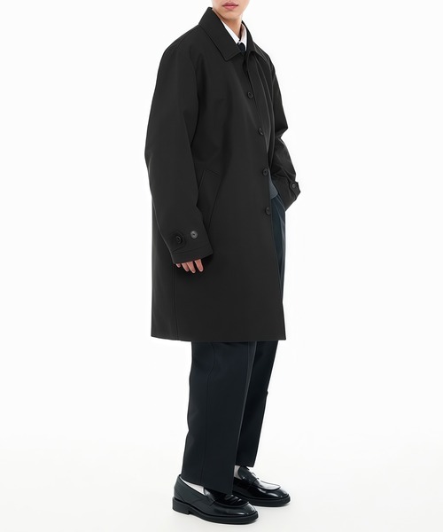 Cloudstyle(クラウドスタイル)の「【Cloudstyle】シンプル 無地 ロングステンカラーコート(ステンカラーコート・メンズ・ブラック・SMALL/MEDIUM/LARGE/X-LARGE)」の21枚目の写真