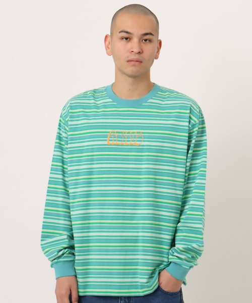 atmos(アトモス)の「atmos Retro Colorway Border LS T-shirt / アトモス レトロ カラー ボーダー LS T-シャツ(Tシャツ/カットソー・メンズ・ブラック/ピンク/グリーン・M/L/XL)」の3枚目の写真