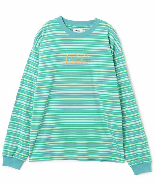 atmos(アトモス)の「atmos Retro Colorway Border LS T-shirt / アトモス レトロ カラー ボーダー LS T-シャツ(Tシャツ/カットソー・メンズ・ブラック/ピンク/グリーン・M/L/XL)」の9枚目の写真