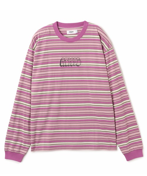 atmos(アトモス)の「atmos Retro Colorway Border LS T-shirt / アトモス レトロ カラー ボーダー LS T-シャツ(Tシャツ/カットソー・メンズ・ブラック/ピンク/グリーン・M/L/XL)」の14枚目の写真