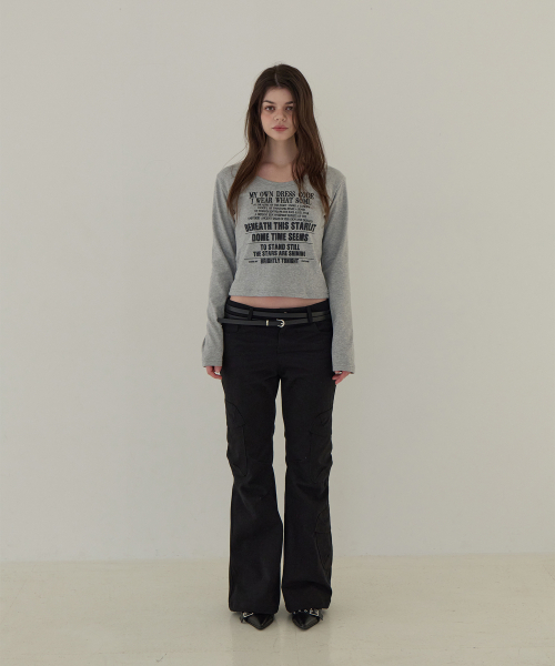5OML(オーオーエムエル)の「マイオウンドレス ロングスリーブ(メランジグレー)(Tシャツ/カットソー・レディース・グレー・FREE)」の2枚目の写真