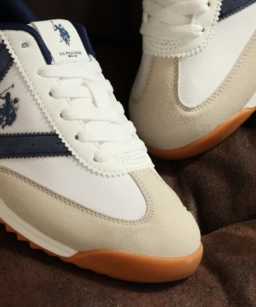 U.S. POLO ASSN.(ユーエスポロアッスン)の「【U.S. POLO ASSN./ユーエスポロアッスン】ワンポイント バイカラー Tトゥスニーカー WOMEN(スニーカー・レディース・イエロー/ブラック/ホワイト/ブルー・24.5cm/23cm/23.5cm/24cm/22.5cm)」の8枚目の写真
