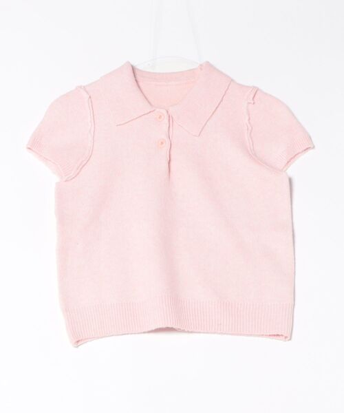 STAY MOTION（ステイモーション）の「【WEB限定】半袖ポロニットトップス［骨格ウェーブ／フェミニン／大人かわいい／カジュアル／韓国ファッション］（ニット/セーター・レディース・ピンク/グレー/アイボリー・F）」の17枚目の写真
