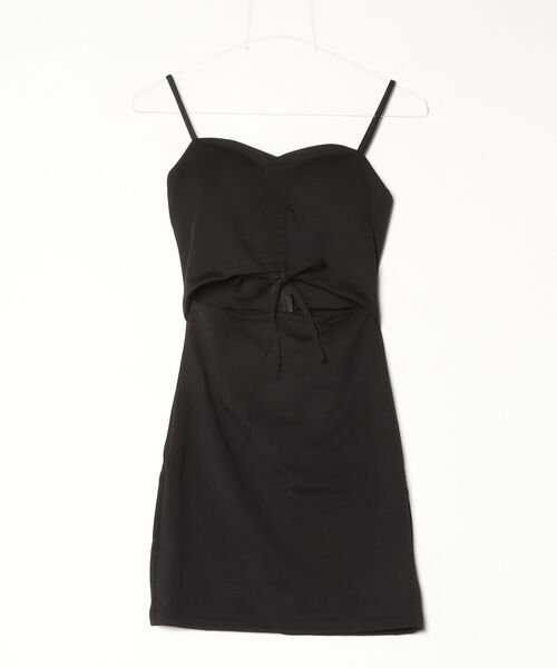 ALLuRing ChaRm(アリュリングチャーム)の「Drawstring Cutout Mini Dress / ドローストリングカットアウトミニワンピース カップ付(ワンピース・レディース・ブラック・FREE)」の8枚目の写真