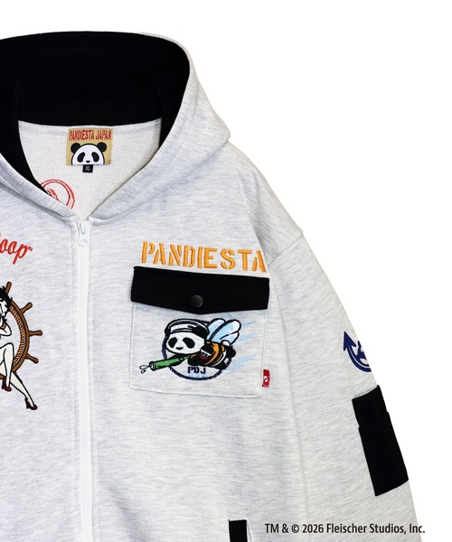 BETTY BOOP(ベティ・ブープ)の「BETTY BOOP×PANDIESTA Honey Bee マリンBETTY ZIPパーカー(M2)(パーカー・メンズ・ブラック/オートミール・XXL/XL/L/M)」の19枚目の写真