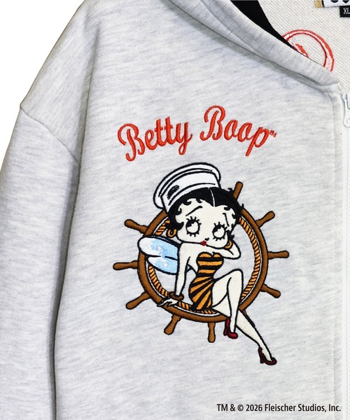 BETTY BOOP(ベティ・ブープ)の「BETTY BOOP×PANDIESTA Honey Bee マリンBETTY ZIPパーカー(M2)(パーカー・メンズ・ブラック/オートミール・XXL/XL/L/M)」の21枚目の写真