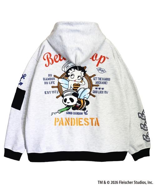 BETTY BOOP(ベティ・ブープ)の「BETTY BOOP×PANDIESTA Honey Bee マリンBETTY ZIPパーカー(M2)(パーカー・メンズ・ブラック/オートミール・XXL/XL/L/M)」の22枚目の写真