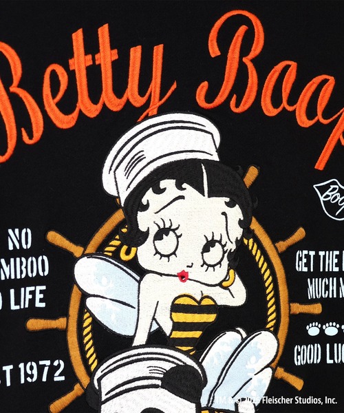 BETTY BOOP(ベティ・ブープ)の「BETTY BOOP×PANDIESTA Honey Bee マリンBETTY ZIPパーカー(M2)(パーカー・メンズ・ブラック/オートミール・XXL/XL/L/M)」の3枚目の写真